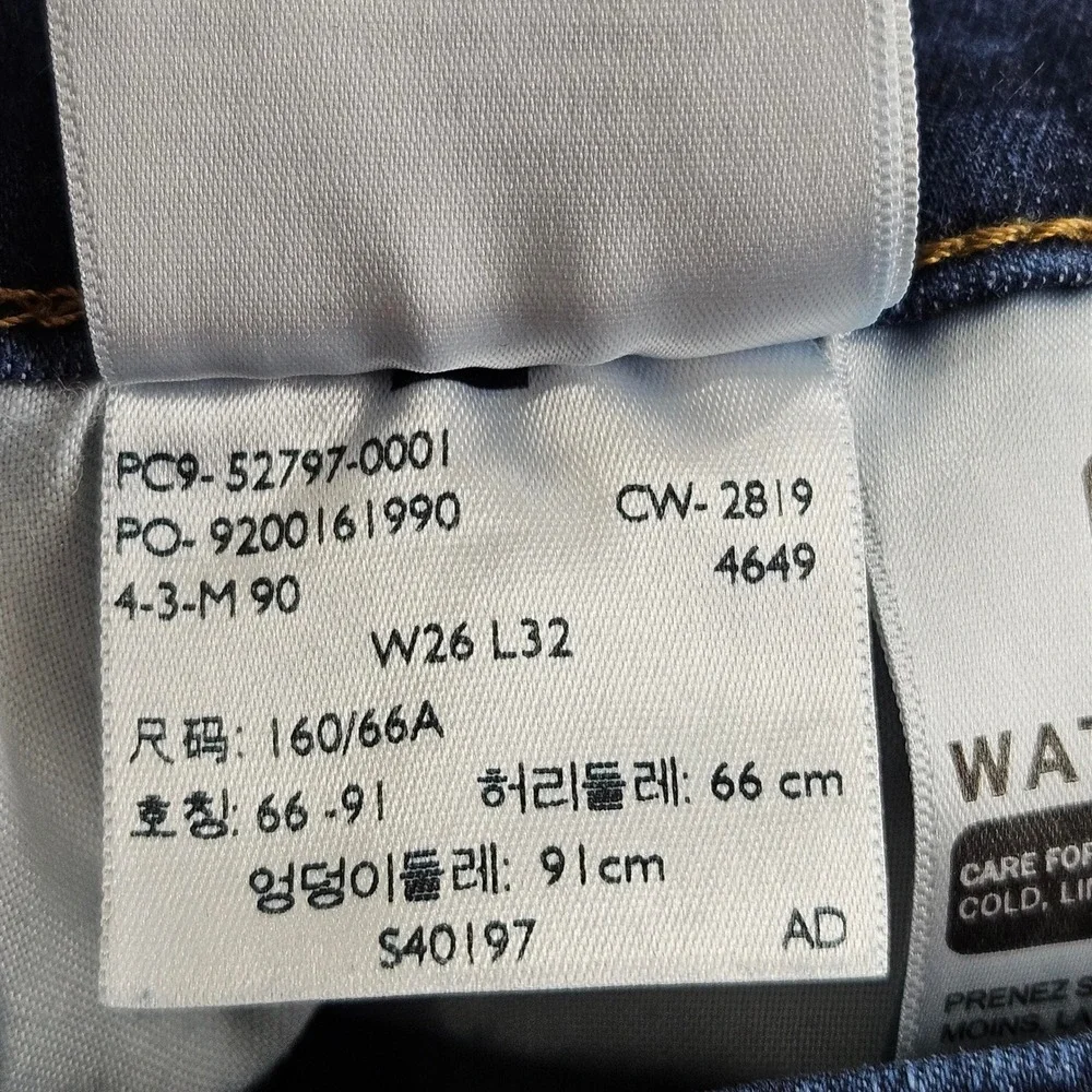 Levis Premium 720 High Rise Super Skinny Jeans Womens 26 Blue Stretch Dark Wash